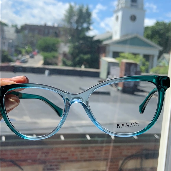 Ralph Lauren Cat-Eye Teal Blue Glasses Frames - Picture 6 of 14